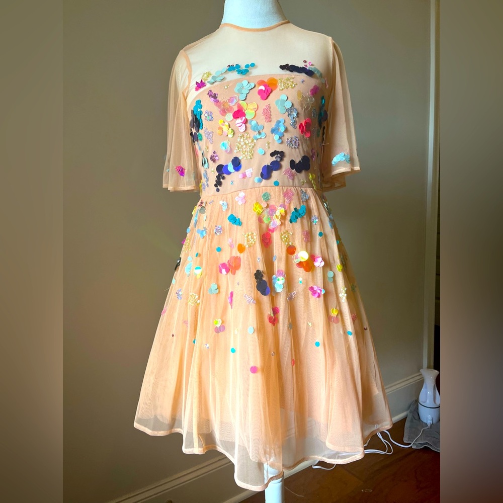ASOS blush tulle sequin dress